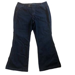 Lane Bryant Tighter Tummy Tuck Dark Denim Stretch Flare Jean Size 24X34 Plus Sz.